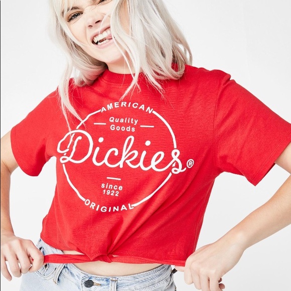 NWT Dickies Vintage Medallion Front Tie T-Shirt - Picture 1 of 8